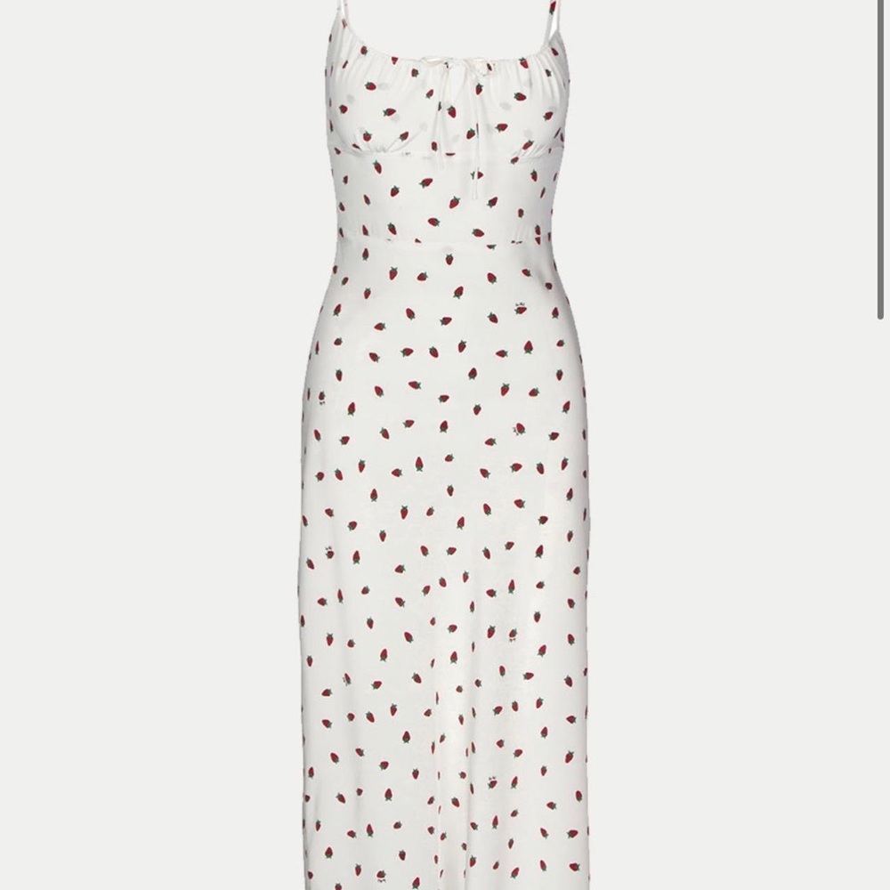 Realisation Par Alba White Strawberry Dress Small